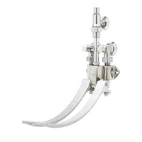 T&S Brass Double Wall-Mounted Pedal Valve with Angle Loose Key Stops