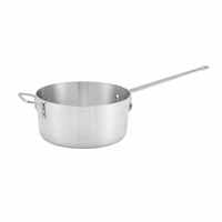 Winco 10-Quart Heavy-Duty Tapered Aluminum Sauce Pan with Helper Handle, No Cover