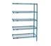 Thumbnail image #1 for Eagle Group Valu-Gard 5-Tier Add-On Commercial Wire Shelving Unit, 42 x 21 x 74 Inches, Green Epoxy