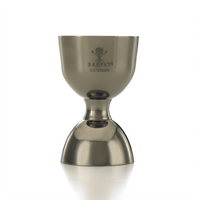 Barfly Straight Rim Heavy-Duty One-Piece Stainless Steel Jigger, 25/50 mL, Gun Metal Black