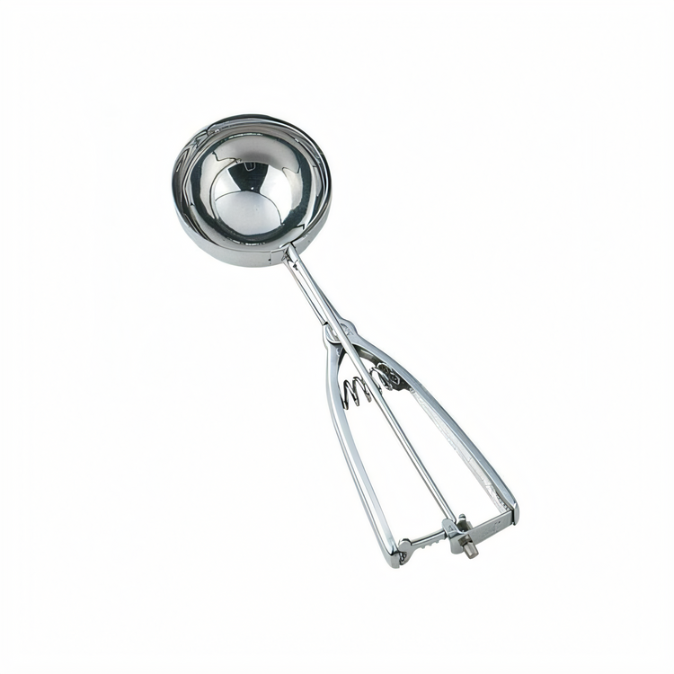 Product image #1 for Omcan USA Stainless Steel Ice Cream Scoop Disher, 3.75 oz, 2.75-Inch Diameter, Squeeze Handle
