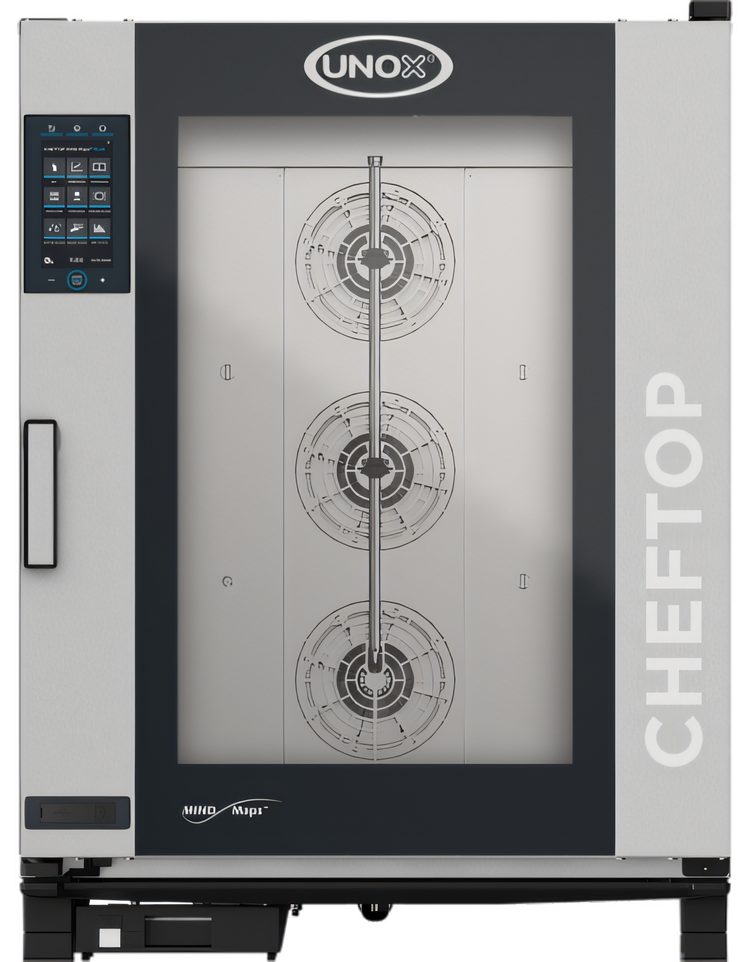 Product image #1 for UNOX ChefTop MIND.Maps Plus 10-Tray Countertop Gas Combi Oven/Steam Oven with Left-Hand Door