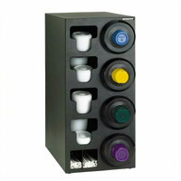Dispense-Rite SLR-C-4RBT Countertop Cup and Lid Dispensing Cabinet with Straw Organizer