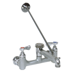 Thumbnail image #1 for John Boos PBF-SS-6-X Wall-Mount Service Sink Faucet, Vacuum Breaker Hook Nozzle, 4-Inch Spout, 8-Inch Centers, Pail Hook