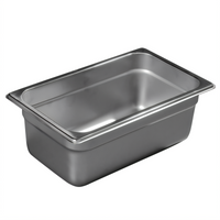 DuraPan 1/4-Size Solid Steam Table Pan, 4-Inch Deep, 18/8 Stainless Steel