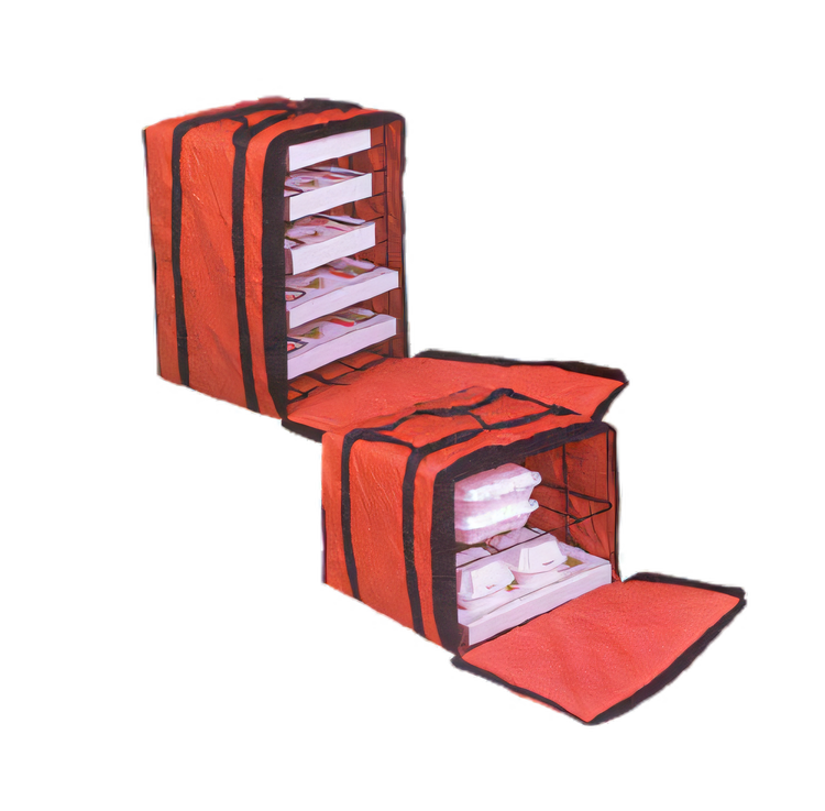 Product image #1 for Deluxe Insulated Pizza Delivery Bag with Rack, 19 x 19 x 14 Inches, Red