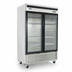 Thumbnail image #1 for Atosa Two-Section Glass Door Refrigerator Merchandiser, 44.8 Cu. Ft., Bottom-Mount Self-Contained, Stainless Steel