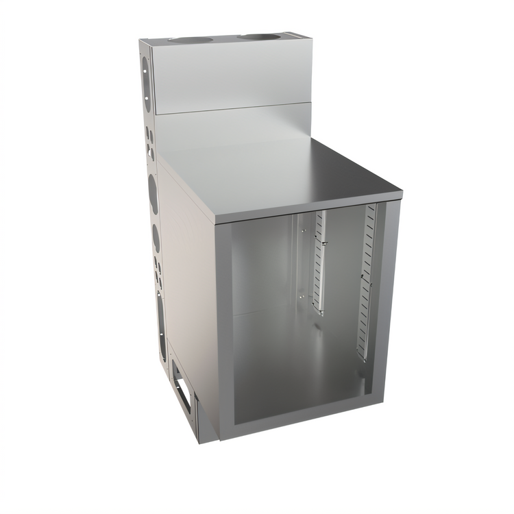 Product image #1 for BK Resources 18 x 21 Inch Flat Top Open Base Underbar Cabinet with Die Wall, 304 Stainless Steel