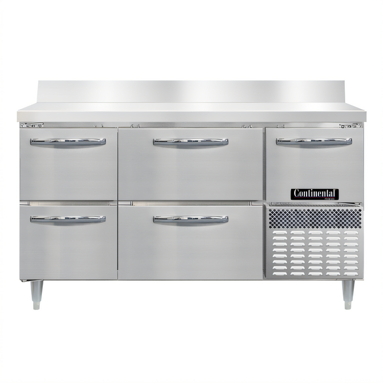 Product image #1 for Continental Refrigerator DFA60NSSBS-D Designer Line 60" Worktop Freezer with Drawers and Door