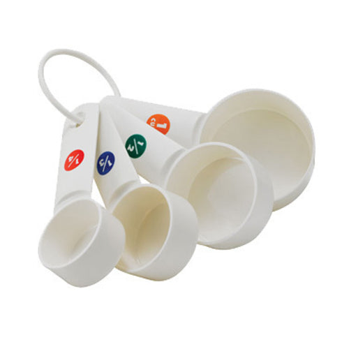 Product image #1 for Winco 4-Piece White BPA-Free Plastic Measuring Cup Set, 1/4 to 1 Cup