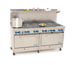 Thumbnail image #1 for Comstock-Castle 72-Inch Commercial Gas Range with 12 Open Burners and 2 Extra-Wide Ovens