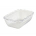 Thumbnail image #1 for Winco Rectangular Fluted Clear SAN Deli Crock, 10 x 7 x 3 Inches