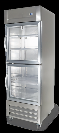 Kelvinator Commercial 27-Inch One-Section Reach-In Refrigerator with Two Half Glass Doors, Bottom-Mount