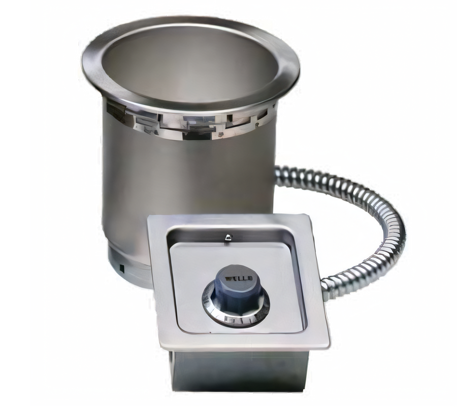 Product image #1 for Wells SS-4TDU Top-Mount Built-In Electric Food Warmer for 4-Quart Round Inserts, Thermostatic, Non-Insulated, With Drain