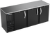 Thumbnail image #1 for Beverage-Air BBN78HC-B Three-Section Shallow-Depth Back Bar Refrigerator with Solid Doors