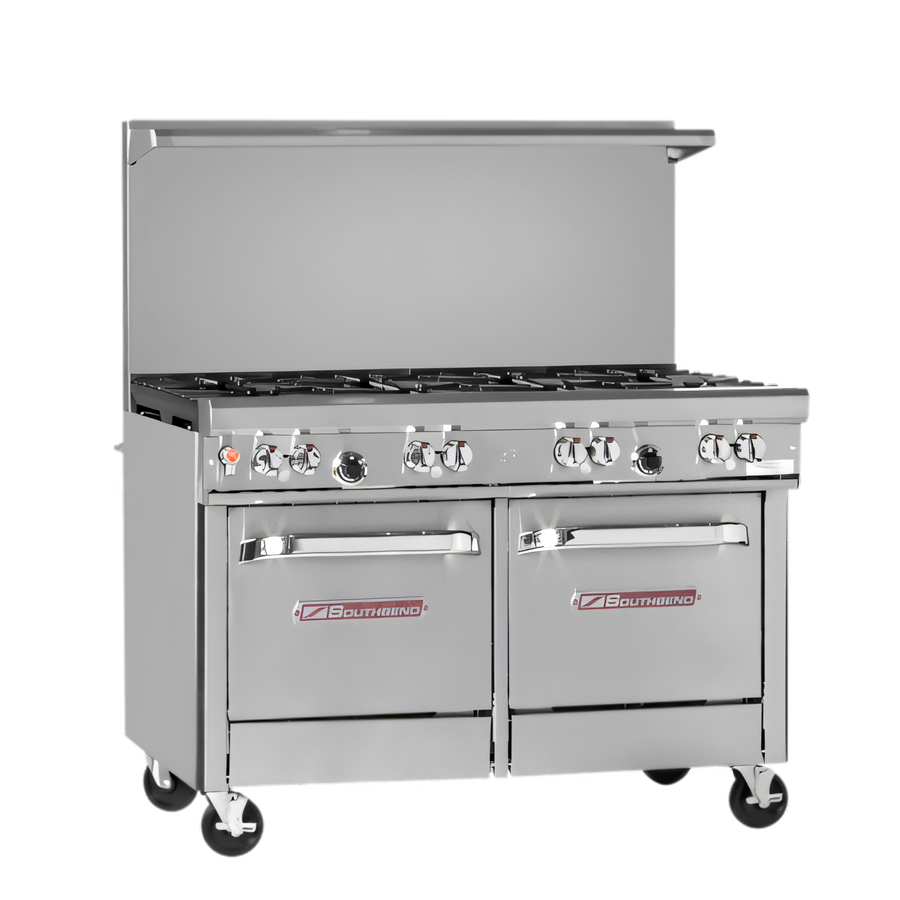 Product image #1 for Southbend Ultimate 48-Inch Natural Gas Restaurant Range with 8 Open Burners and 2 Space Saver Ovens