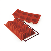Silikomart Siliconflex Charlotte Silicone Mold, 8-Cavity, 3-1/2 oz Each