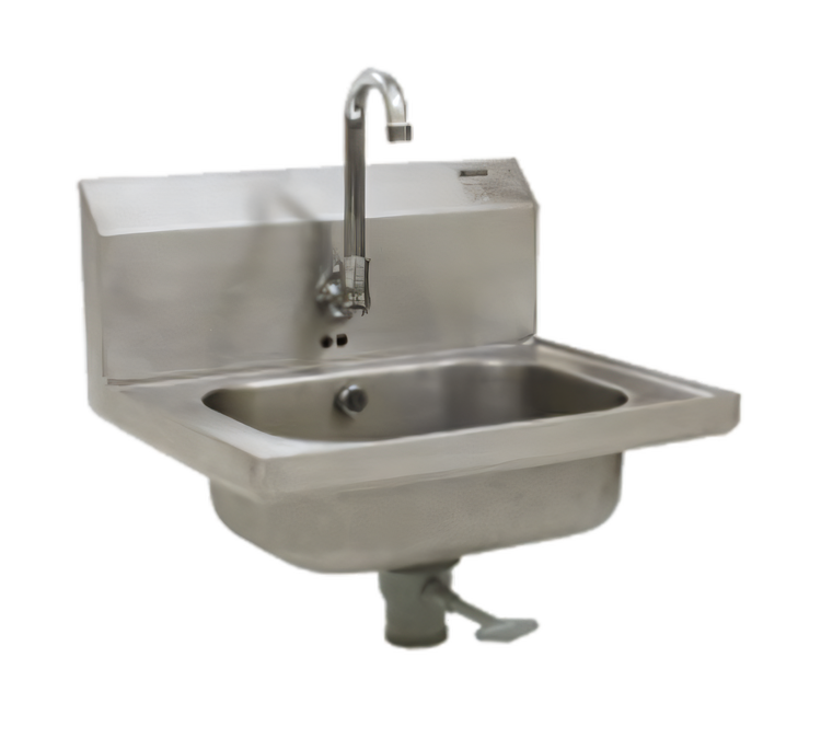 Product image #1 for Eagle Group Wall-Mounted Hand Sink with 14 x 10 Inch Bowl, 304 Stainless Steel, Electronic Eye Gooseneck Spout