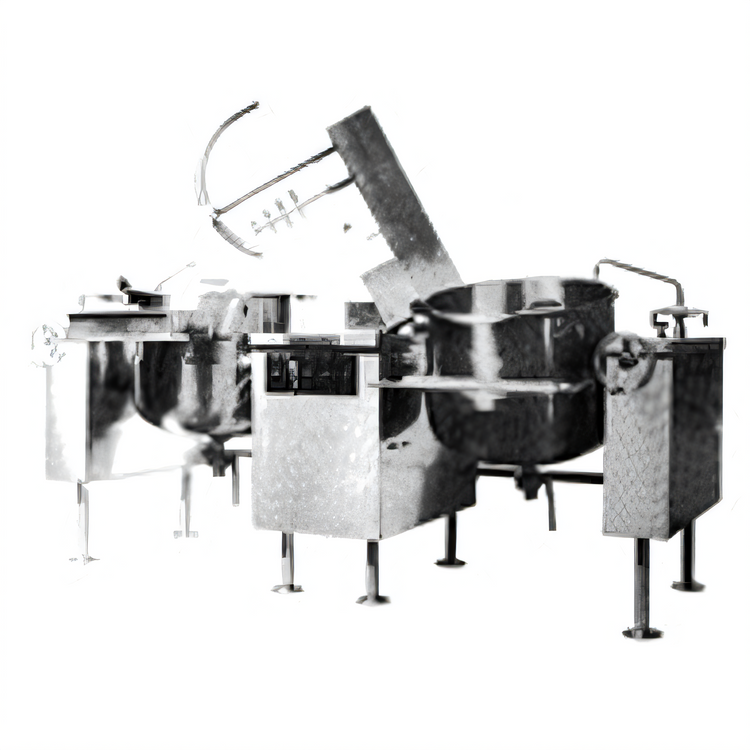 Product image #1 for Crown DLTM-100-2 Twin 100-Gallon Direct Steam Tilting Mixer Kettle