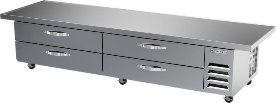 Product image #1 for Beverage-Air Four-Drawer Chef Base Freezer with 108-Inch Extended Top
