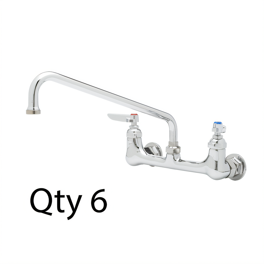 Product image #1 for T&S Brass Wall Mount Faucet with Cerama Cartridges and Swing/Swivel Spout