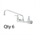Thumbnail image #1 for T&S Brass Wall Mount Faucet with Cerama Cartridges and Swing/Swivel Spout