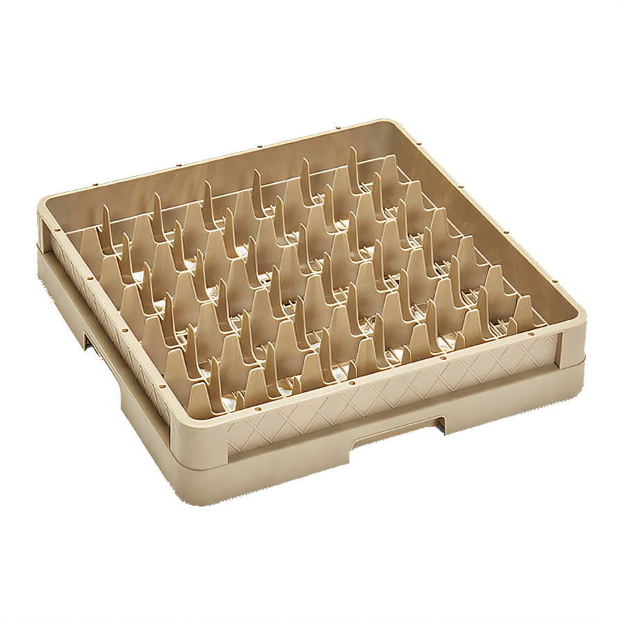 Product image #1 for Traex® Full-Size 49-Compartment Closed-Wall Compartment Glass Rack, Beige