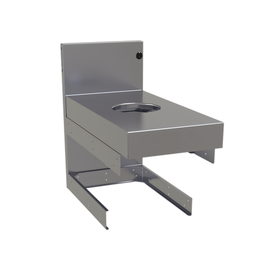 Product image #1 for Glastender Underbar Dry Waste Unit with 6-Inch Waste Chute, 12-Inch Wide x 24-Inch Deep
