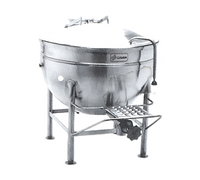 Legion 50-Gallon Stationary Direct Steam Kettle with Full Jacket and 304 Stainless Steel Liner