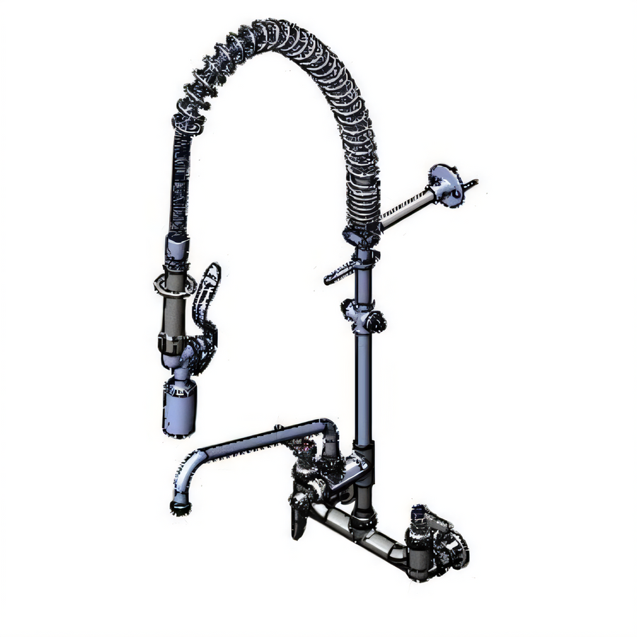 Product image #1 for T&S Brass EasyInstall Wall-Mount Pre-Rinse Unit with 12-Inch Add-On Faucet