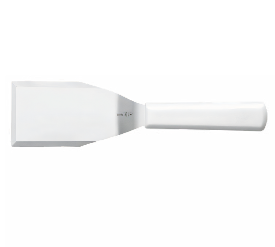 Product image #1 for Mundial Hamburger Turner with 4" x 3" Stainless Steel Blade and White Polypropylene Handle