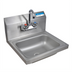 Thumbnail image #1 for BK Resources Premier 4-Pack Wall-Mount Hand Sink Case Pack with Faucet and Drain, 14