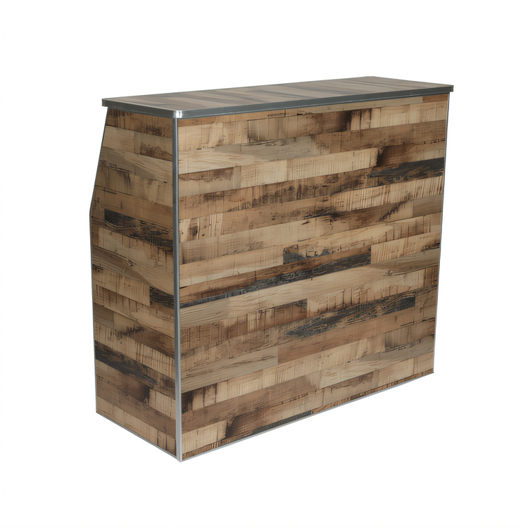 Product image #1 for 4 Ft. Portable Folding Laminate Bar Table, Natural Wood Finish