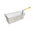 Thumbnail image #1 for Admiral Craft 17 x 8-1/4 x 6-Inch Nickel Plated Steel Fry Basket with Front Hook and Yellow Coated Handle