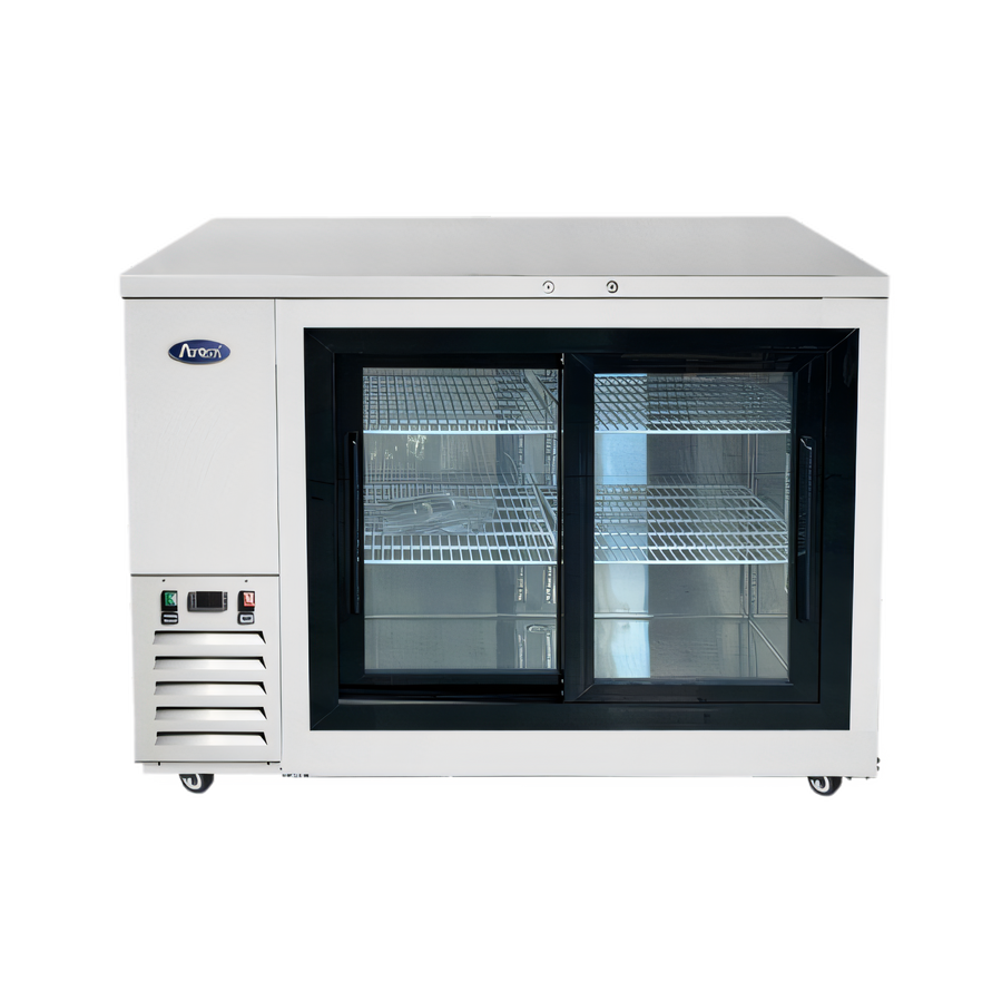 Product image #1 for Atosa Shallow Depth Back Bar Cooler with 2 Sliding Glass Doors, 48-Inch, 11.5 Cu. Ft.