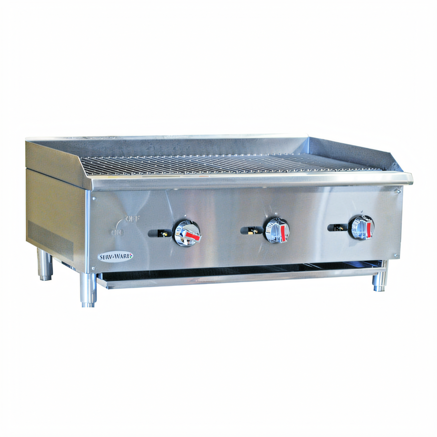 Product image #1 for Serv-Ware 36-Inch Wide Natural Gas Radiant Charbroiler with 3 Burners