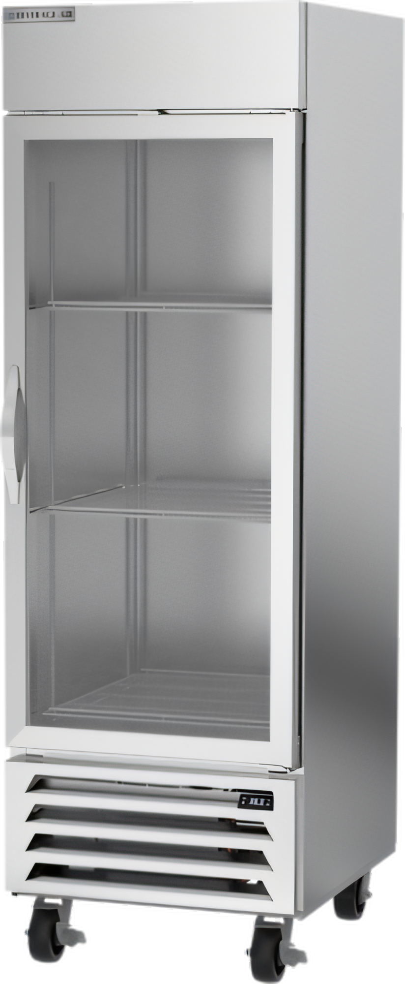 Product image #1 for Beverage Air Horizon Series One-Section Glass Door Reach-In Refrigerator, 23.32 Cu. Ft., Bottom Mount, Stainless Steel