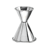 American Metalcraft 1-1/2 x 2 oz Stainless Steel Rolled Edge Satin Finish Jigger