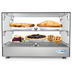 Thumbnail image #1 for KoolMore Countertop Hot Food Display Warmer, 1.7 Cu. Ft., 2-Shelf Self-Service, Curved Glass