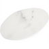Thumbnail image #1 for Ridge 9-Inch Freeform Rimless Melamine Plate, White Marble Matte Finish