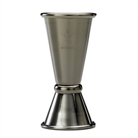 Barfly Japanese Style Jigger, 20/40 mL, 18/8 Stainless Steel, Gun Metal Black-Plated Finish