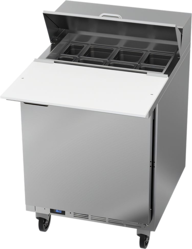 Product image #1 for Beverage-Air SPE27HC-C 27-Inch One-Section 1-Door Sandwich Prep Table Refrigerator with 17-Inch Cutting Board, 6.76 Cu. Ft.