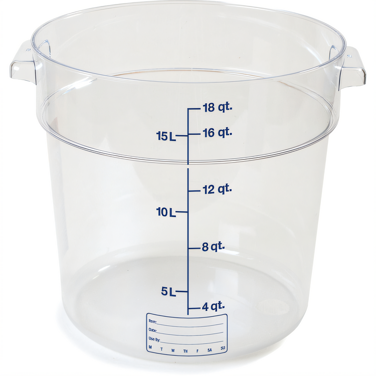 Product image #1 for StorPlus 18 Qt Round Clear Polycarbonate Food Storage Container