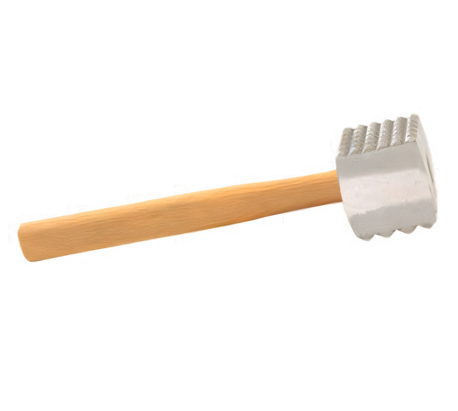 Product image #1 for Crestware Cast Aluminum Meat Tenderizer with Wood Handle, 2-3/4 x 2-2/4 x 3 Inch