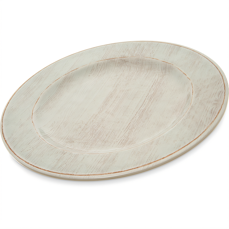 Product image #2 for Grove 11-Inch Round Wide Rim Melamine Dinner Plate, Buff
