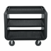 Thumbnail image #1 for Cambro Service Cart Pro Large Open-Sided 3-Shelf Bus Cart, Black