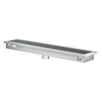 Thumbnail image #1 for Koolmore KM-FTG-1248 48-Inch x 12-Inch 304 Stainless Steel Floor Trough Drain with Subway-Style Grates