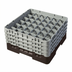 Thumbnail image #2 for Cambro Camrack Full Size 36-Compartment Glass Rack with 4 Soft Gray Extenders, Brown