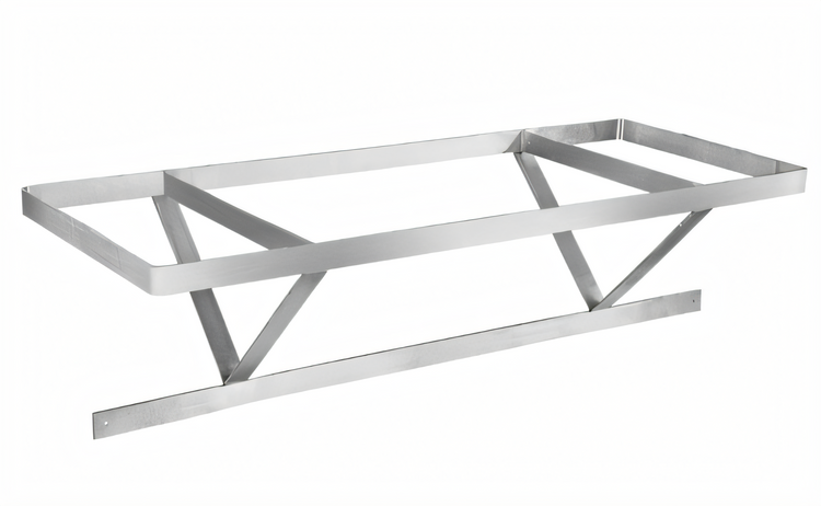 Product image #1 for Klinger's Trading 96-Inch Ceiling-Mounted Triple-Bar Stainless Steel Pot Rack