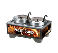Vollrath Cayenne® 1220 Full-Size Rethermalizing Soup Merchandiser Base with Country Kitchen Graphics and 7 Qt Accessory Pack